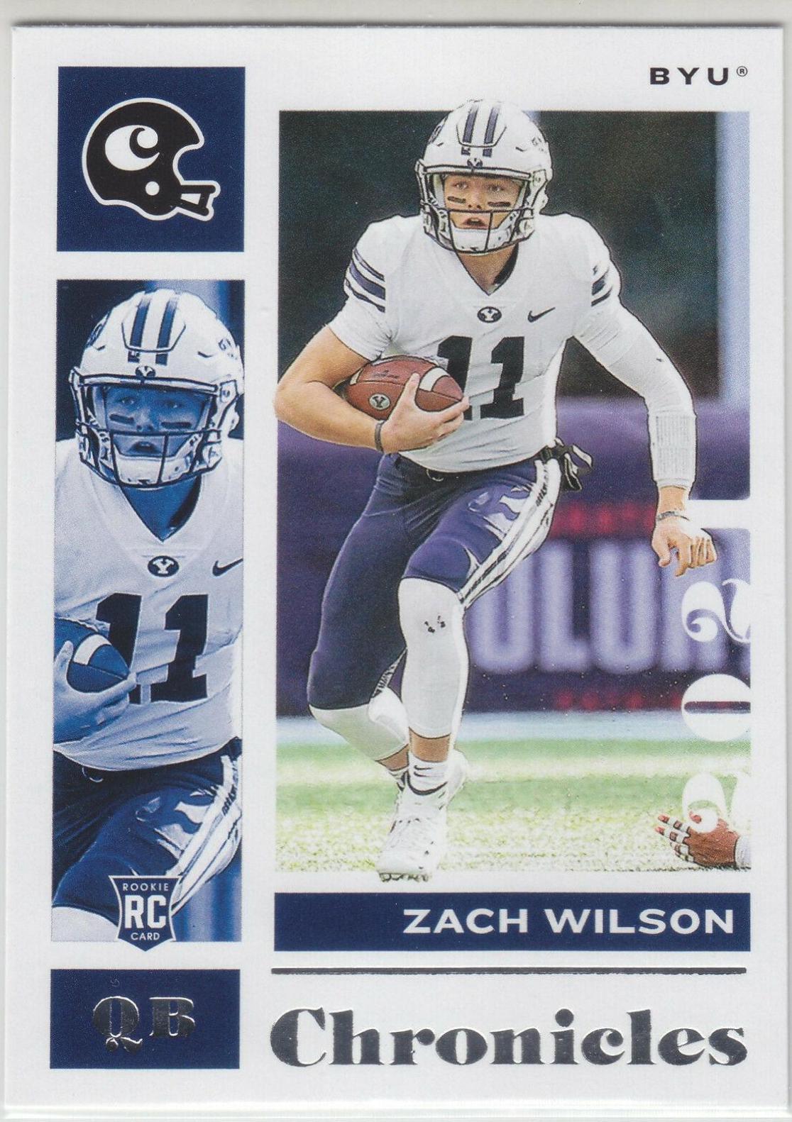 Zach Wilson #4 Football Cards 2021 Panini Chronicles Draft Picks
