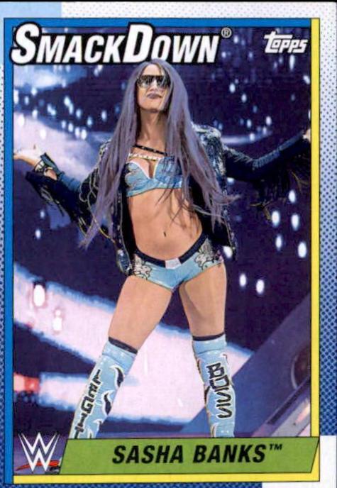 Sasha Banks #72 Wrestling Cards 2021 Topps Heritage WWE