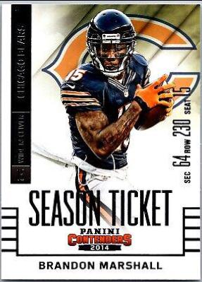 Brandon Marshall #7 Football Cards 2014 Panini Contenders