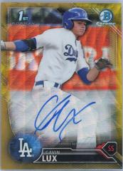 Gavin Lux [Gold Wave Refractor] #CDA-GL Baseball Cards 2016 Bowman Draft Chrome Picks Autographs Prices