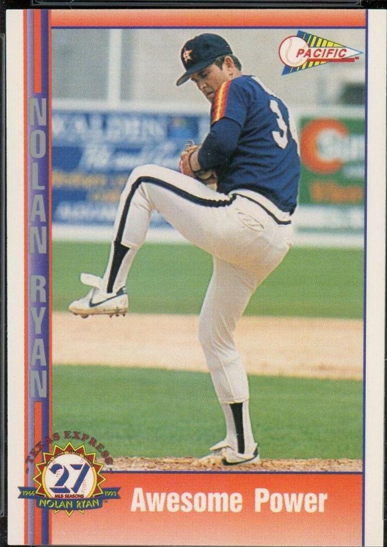 Awesome Power #89 Baseball Cards 1993 Pacific Nolan Ryan 27th Season
