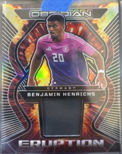 Benjamin Henrichs #ER-BH Soccer Cards 2023 Panini Obsidian Eruption