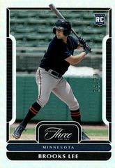 Brooks Lee [Holo Silver] #48 Baseball Cards 2023 Panini Three and Two Prices