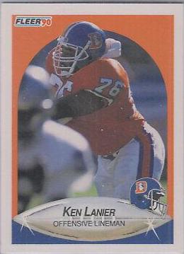 Ken Lanier #27 Football Cards 1990 Fleer