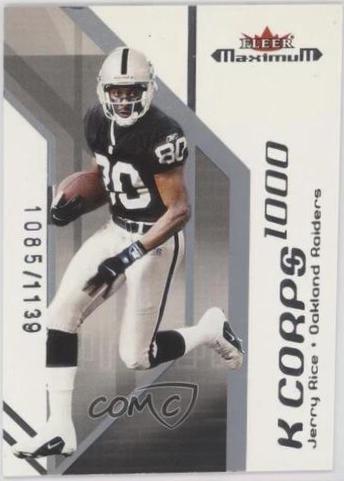 Jerry Rice #43 Football Cards 2002 Fleer Maximum K Corps