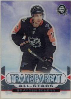 Brayden Schenn #CCA-19 Hockey Cards 2018 O-Pee-Chee Coast-to-Coast Transparent All-Stars