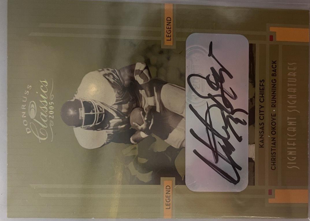 Christian Okoye #126 2005 Panini Donruss Classics Significant Signatures Football
