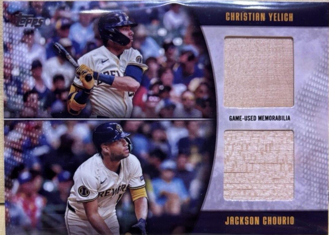 Jackson Chourio / Christian Yelich #MLMDR-YEC Baseball Cards 2025 Topps Major League Material Dual