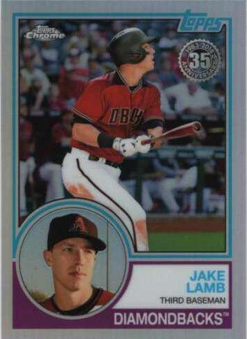 Jake Lamb #83T-13 Baseball Cards 2018 Topps Chrome 1983