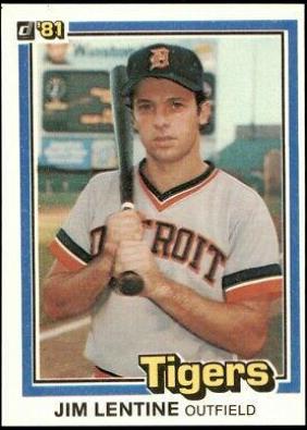 Jim Lentine #250 Baseball Cards 1981 Donruss
