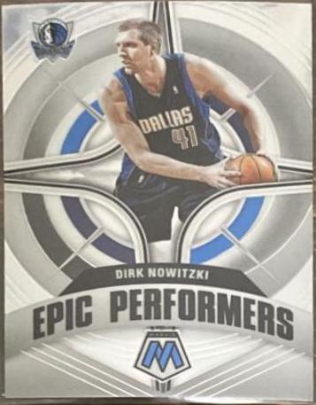 Dirk Nowitzki #8 Basketball Cards 2021 Panini Mosaic Epic Performers