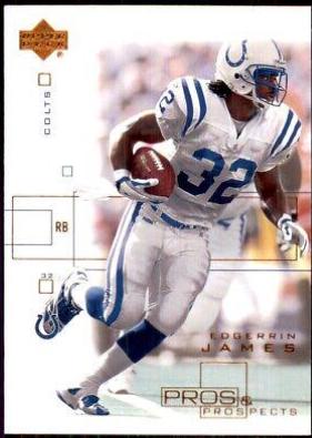 Edgerrin James #37 Football Cards 2001 Upper Deck Pros & Prospects