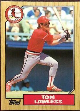 Tom Lawless #647 Baseball Cards 1987 Topps Tiffany