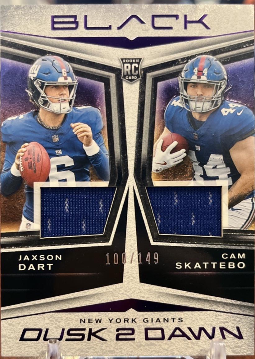 Cam Skattebo / Jaxson Dart [Royal] #2 Prices | 2025 Panini Black