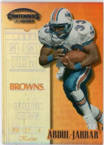 Karim Abdul-Jabbar #92 Football Cards 1999 Playoff Contenders Ssd
