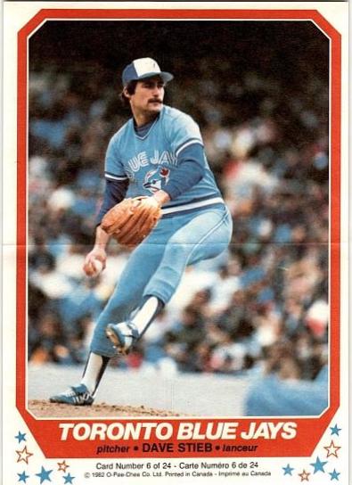 Dave Stieb #6 Baseball Cards 1982 O Pee Chee Posters