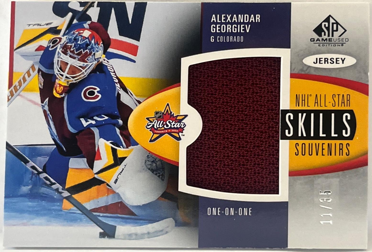 Alexandar Georgiev #SV-AG Hockey Cards 2024 SP Game Used All-Star Skills Souvenirs Jersey Relic