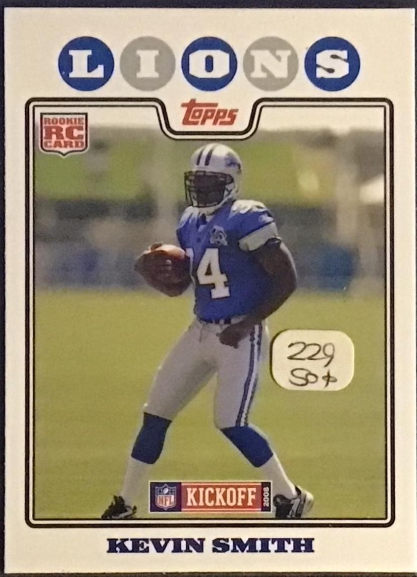 Kevin Smith #186 2008 Topps Kickoff Football