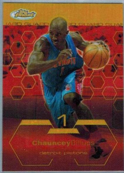 Chauncey Billups Gold Refractor #27 Basketball Cards 2002 Finest