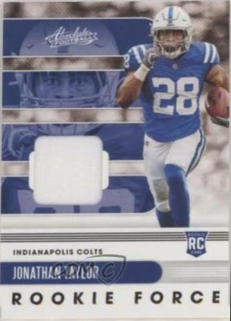 Jonathan Taylor #17 Football Cards 2020 Panini Absolute Rookie Force
