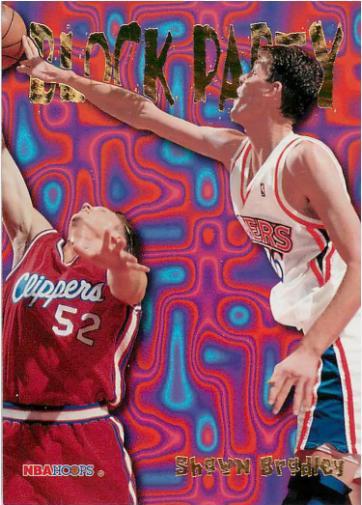 SHAWN BRADLEY #19 Basketball Cards 1995 Hoops Block Party