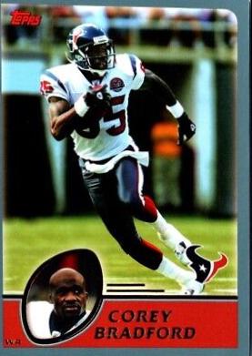 Corey Bradford #9 Football Cards 2003 Topps