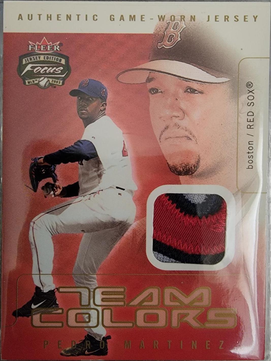 Pedro Martinez #TC-PM Baseball Cards 2003 Fleer Focus Jersey Team Colors