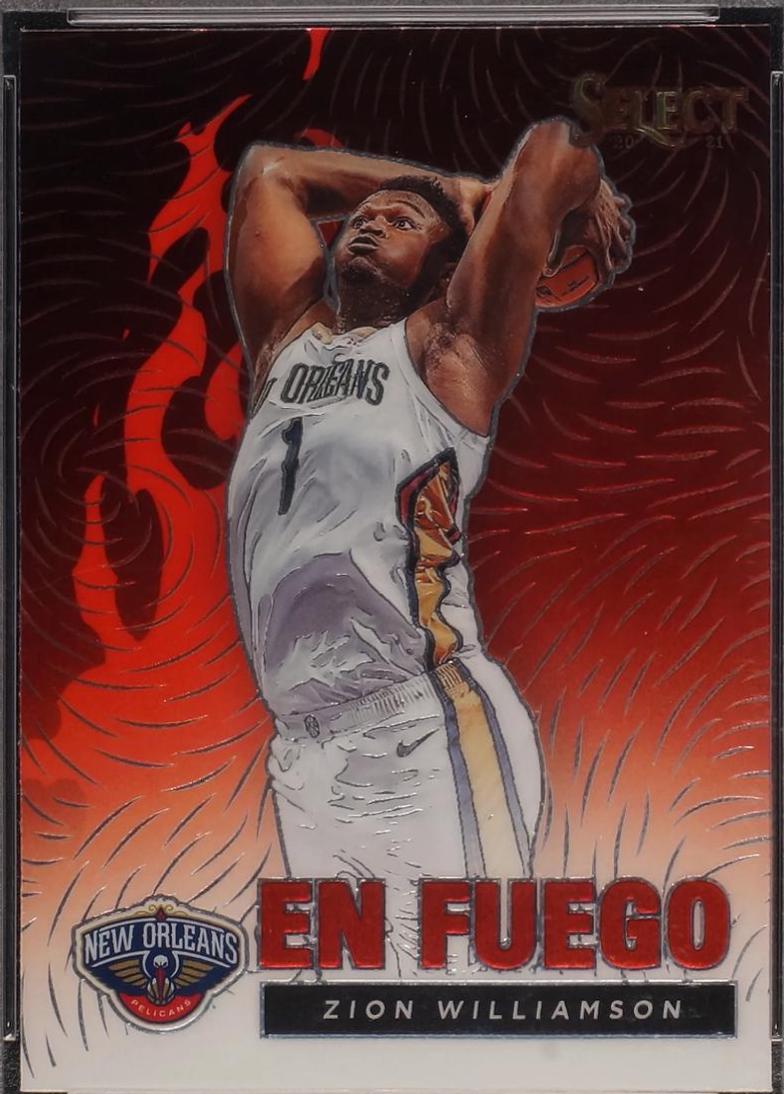 Zion Williamson #14 Basketball Cards 2020 Panini Select En Fuego