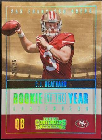 C.J. Beathard [Platinum] #RY-5 Football Cards 2017 Panini Contenders Rookie of the Year