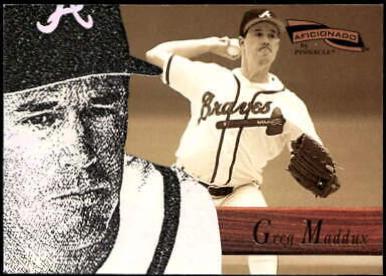 Greg Maddux #22 Baseball Cards 1996 Pinnacle Aficionado