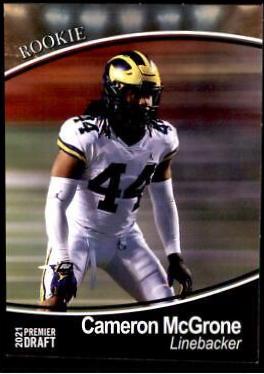 Cameron McGrone #72 Football Cards 2021 Sage Premier Draft