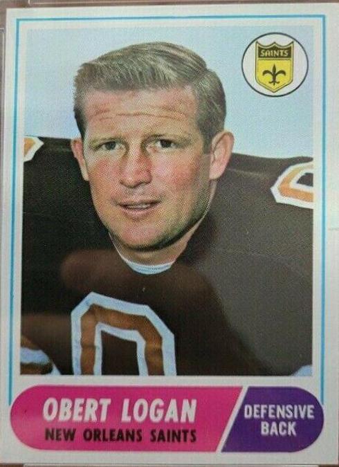 Obert Logan #4 Football Cards 1968 Topps