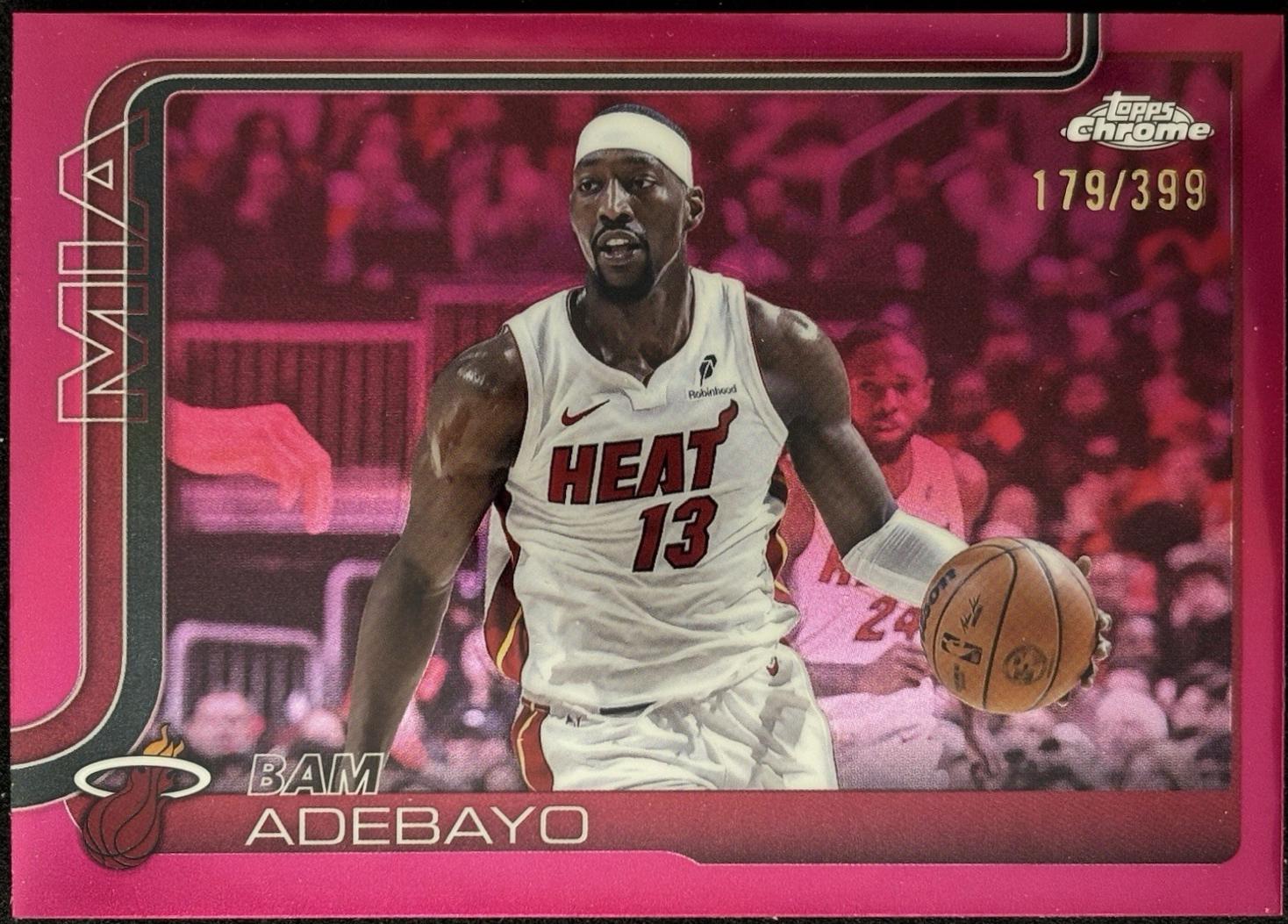 2025 Topps Chrome Bam Adebayo [Magenta Refractor] #138 card