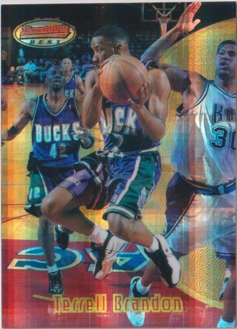 Terrell Brandon Atomic Refractor #25 Basketball Cards 1997 Bowman's Best