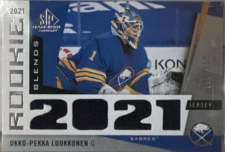 Ukko Pekka Luukkonen #RB-UL Hockey Cards 2021 SP Game Used Rookie Blends