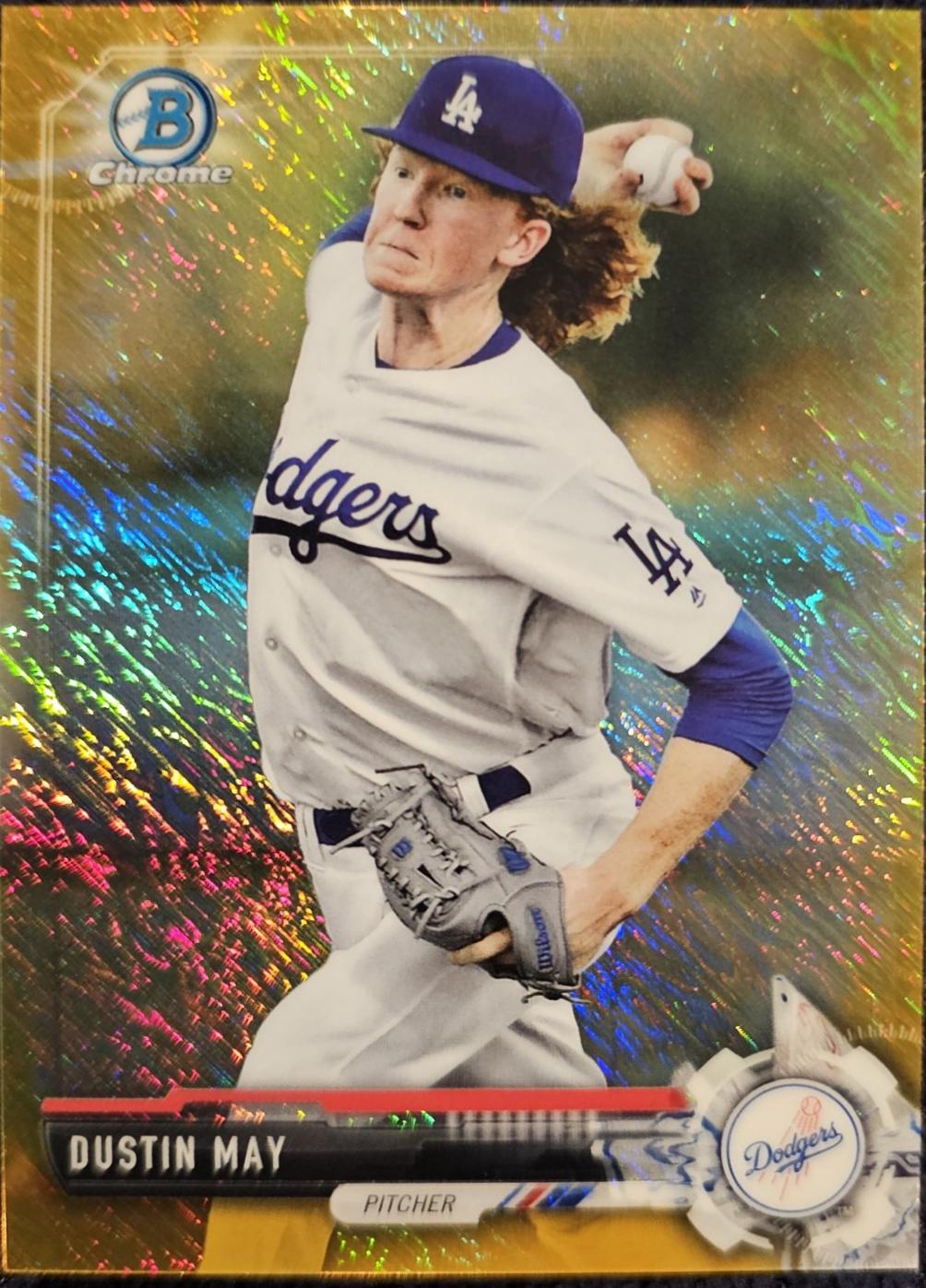 Dustin May [Gold Shimmer Refractor] #BCP-21 Prices | 2017 Bowman
