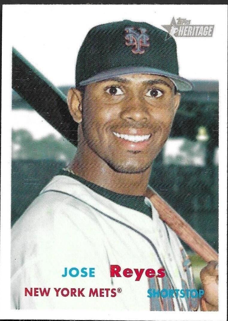 Jose Reyes #92 Baseball Cards 2006 Topps Heritage
