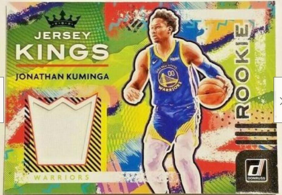 Jonathan Kuminga #RJ-JKM Basketball Cards 2021 Panini Donruss Rookie Jersey Kings