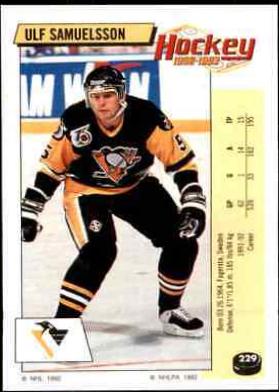 Ulf Samuelsson #229 Hockey Cards 1992 Panini Stickers