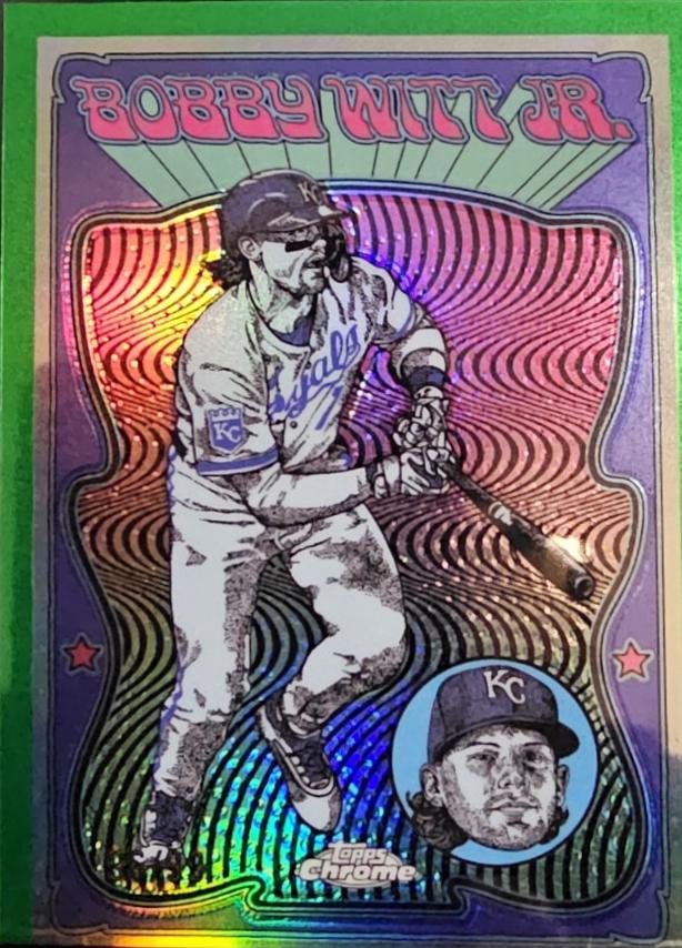2025 Topps Chrome Ultra Violet All Stars Bobby Witt Jr. [Green Refractor] #UV-3 card
