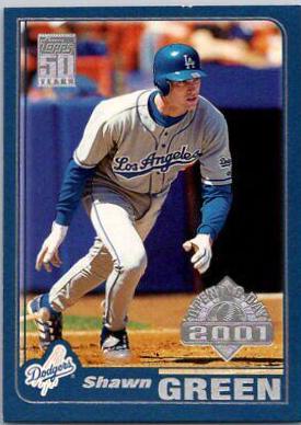 Shawn Green #8 Baseball Cards 2001 Topps Opening Day