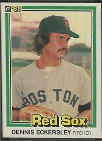 Dennis Eckersley #96 Baseball Cards 1981 Donruss