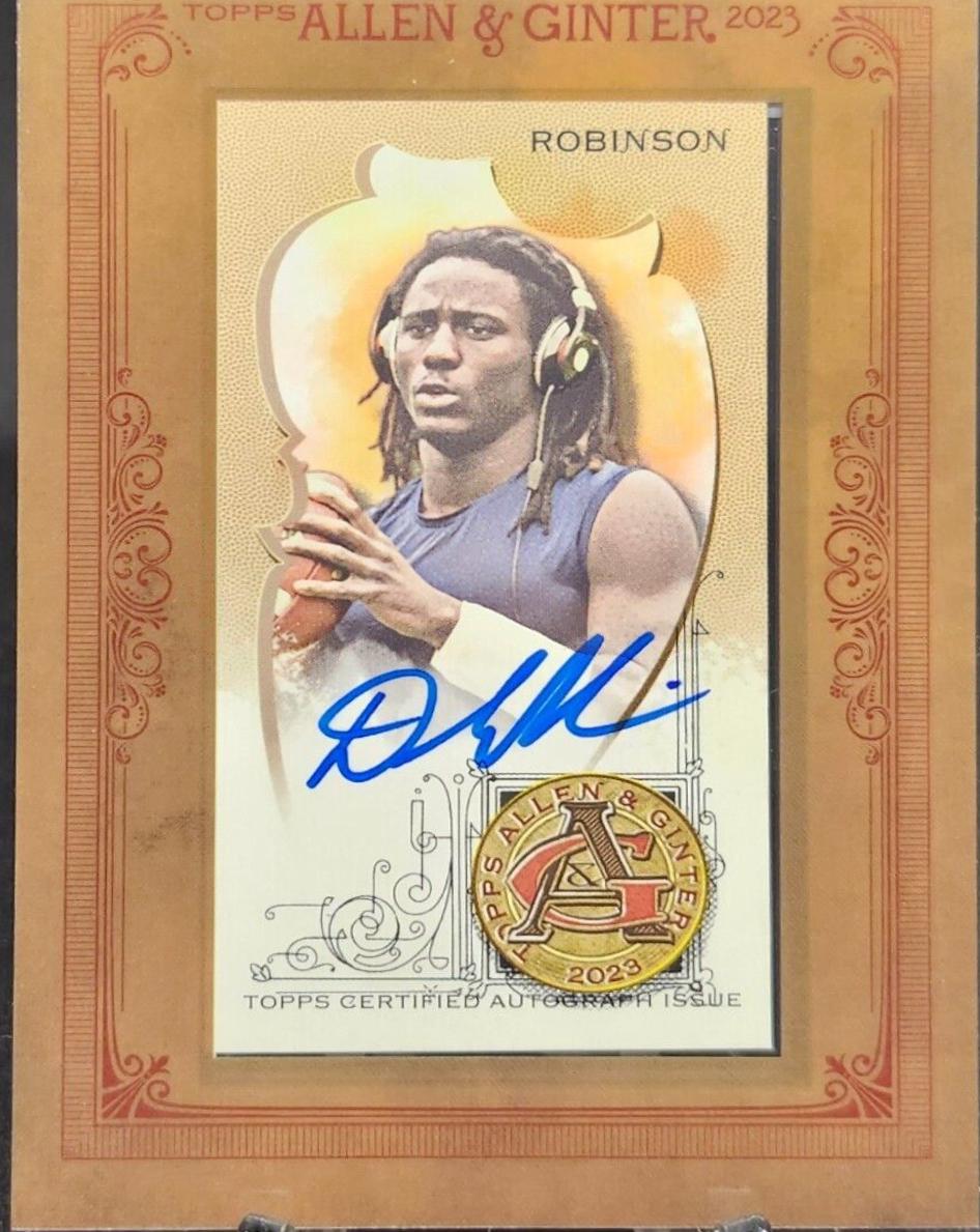Denard "Shoelace" Robinson #MA-DR Baseball Cards 2023 Topps Allen & Ginter Mini Framed Autographs