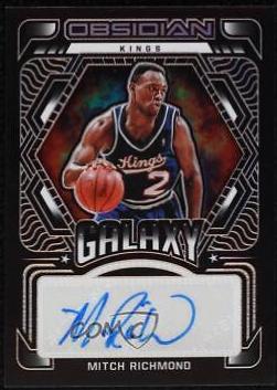 Mitch Richmond #GA-MRI Basketball Cards 2021 Panini Obsidian Galaxy Autographs