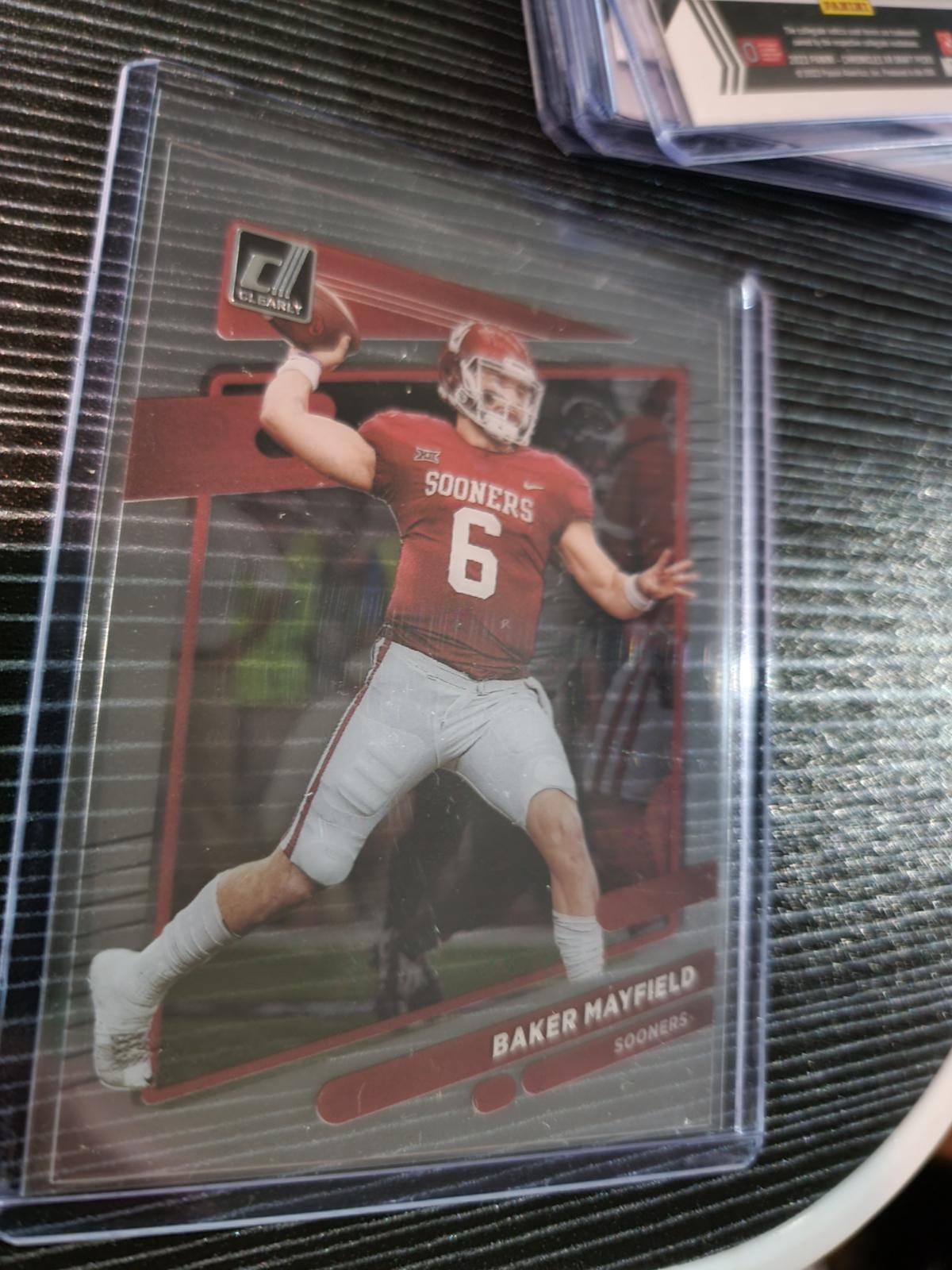 Baker Mayfield #2 Football Cards 2023 Panini Chronicles Draft Picks Clearly Donruss