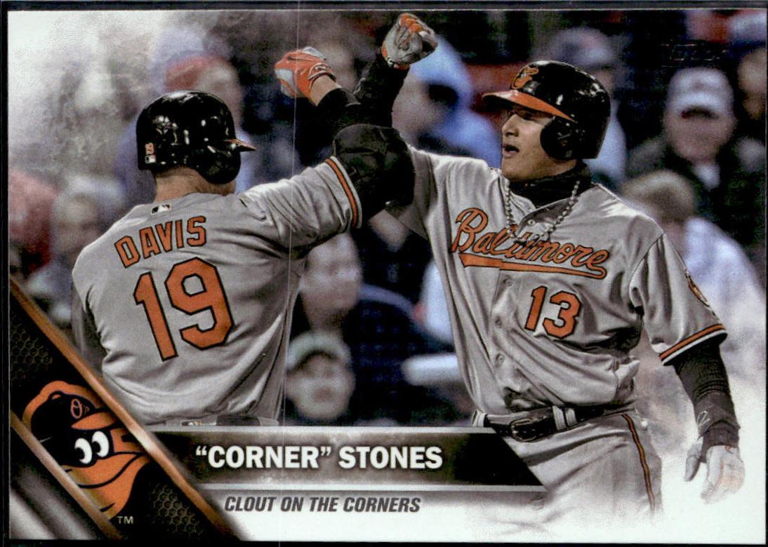 Corner' Stones Chris Davis, Manny Machado [Rainbow Foil] #US120