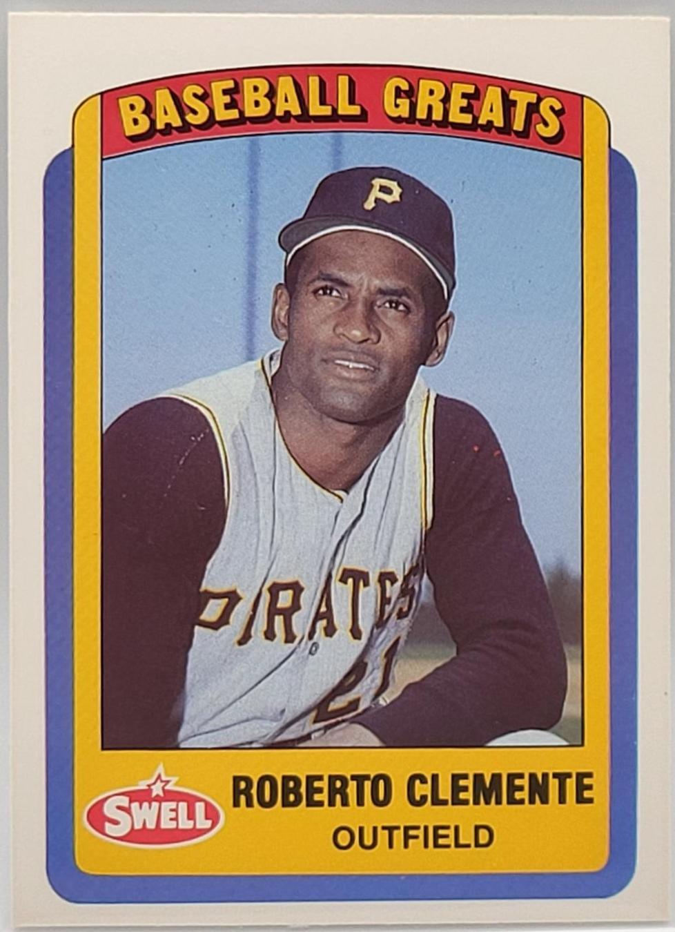 Roberto Clemente #20 Baseball Cards 1990 Swell Greats