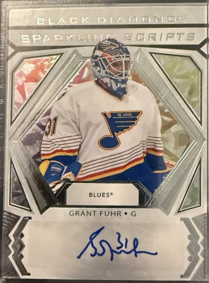Grant Fuhr #SC-GF 2020-21 Upper Deck Black Diamond Hockey Sparkling Scripts