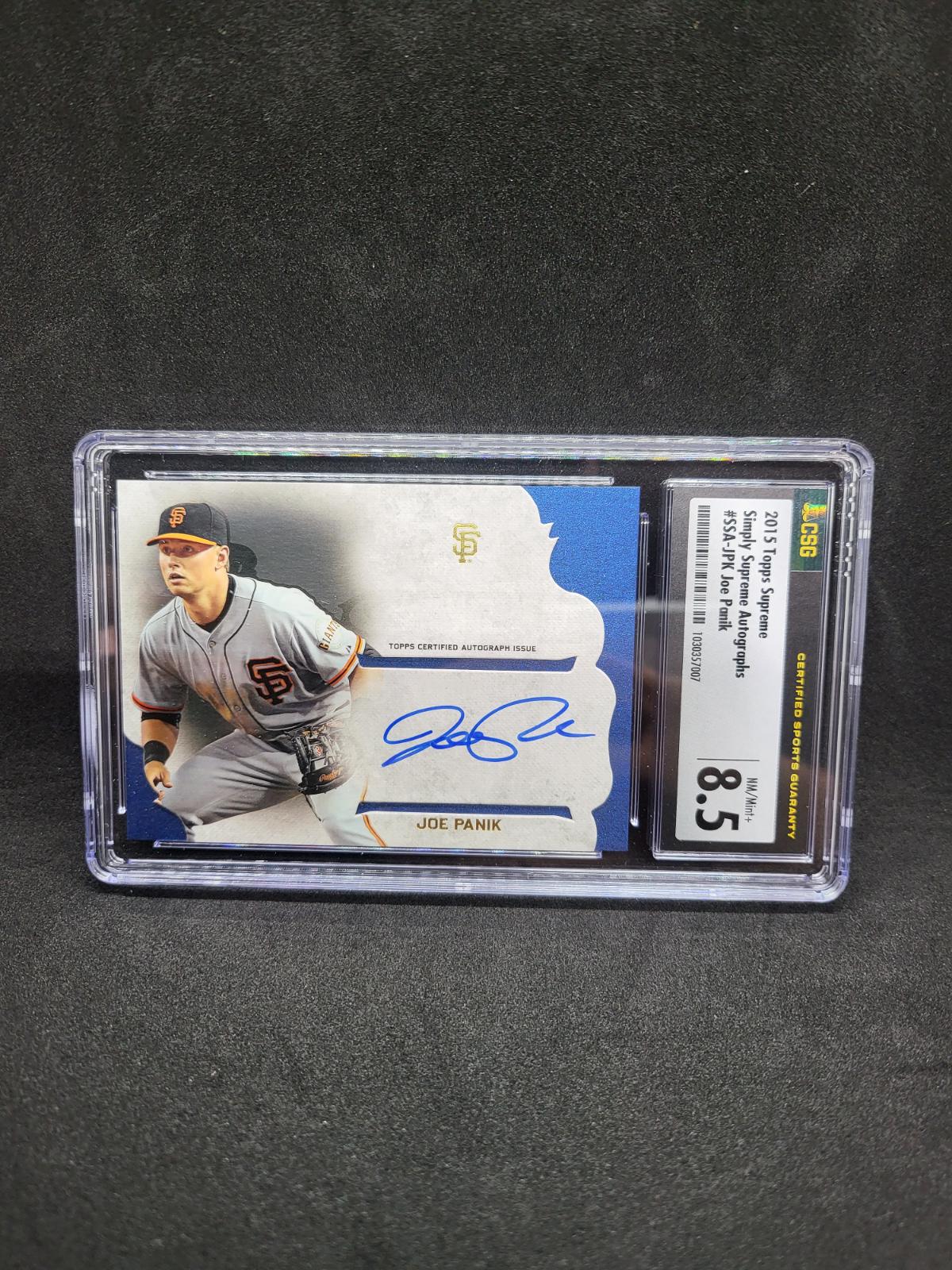 Joe Panik #SSA-JPK Baseball Cards 2015 Topps Supreme Autograph