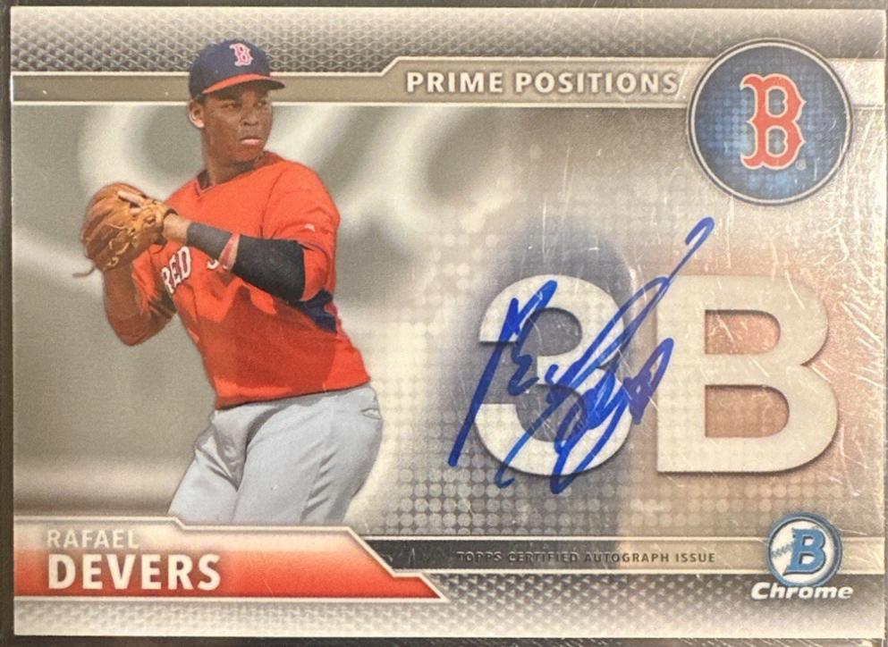 Rafael Devers #PPA-RD Baseball Cards 2016 Bowman Chrome Prime Position Autograph